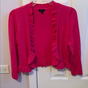 Talbots Pink Cardigan Sweater Lightweight Knit